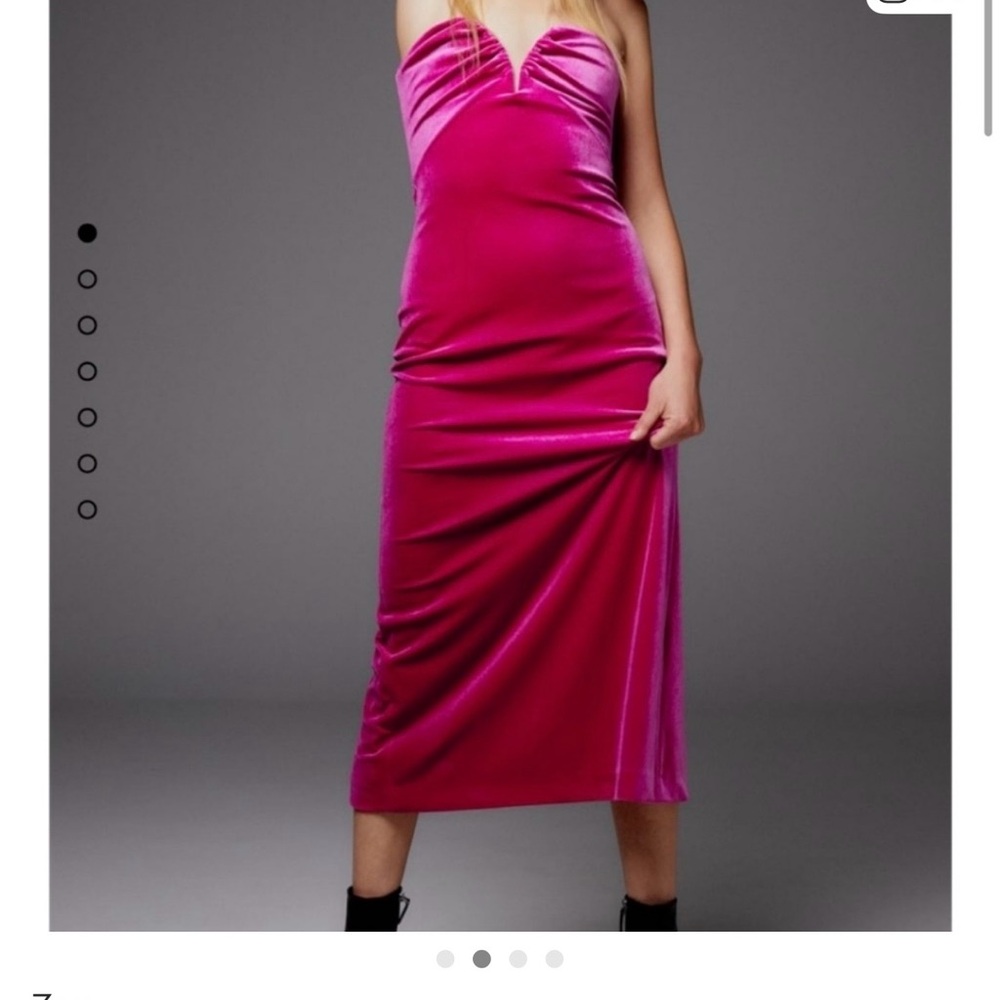 Elegant Pink Velvet Dress